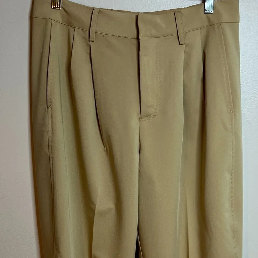 Free People Zoey Tapered Trousers Size 8 in Mustard Seed Color